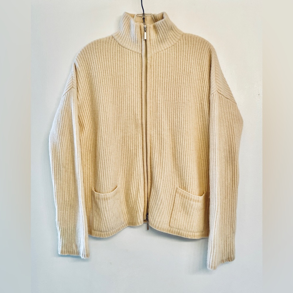 Maria Di Ripabianca Cream Cashmere Cardigan Made in Italy Size 6